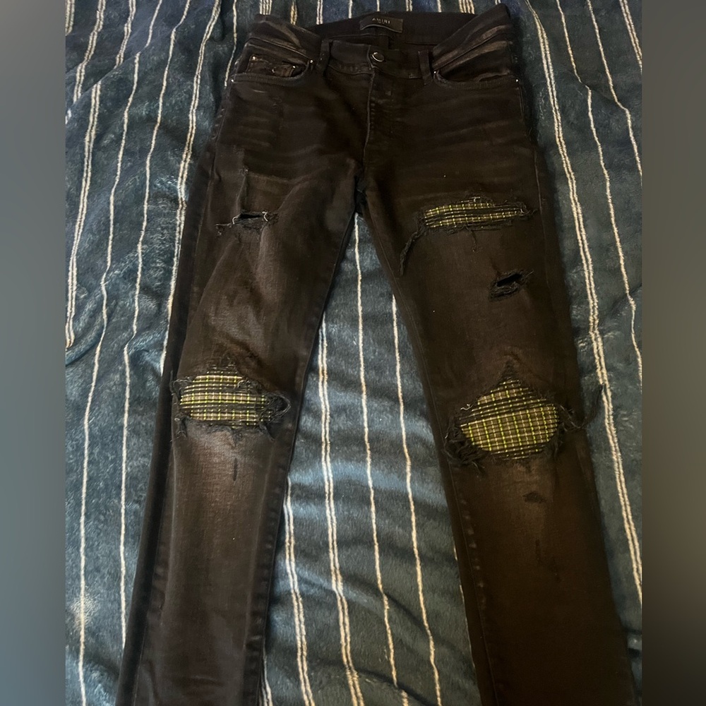 Amiri mx1 green plaid